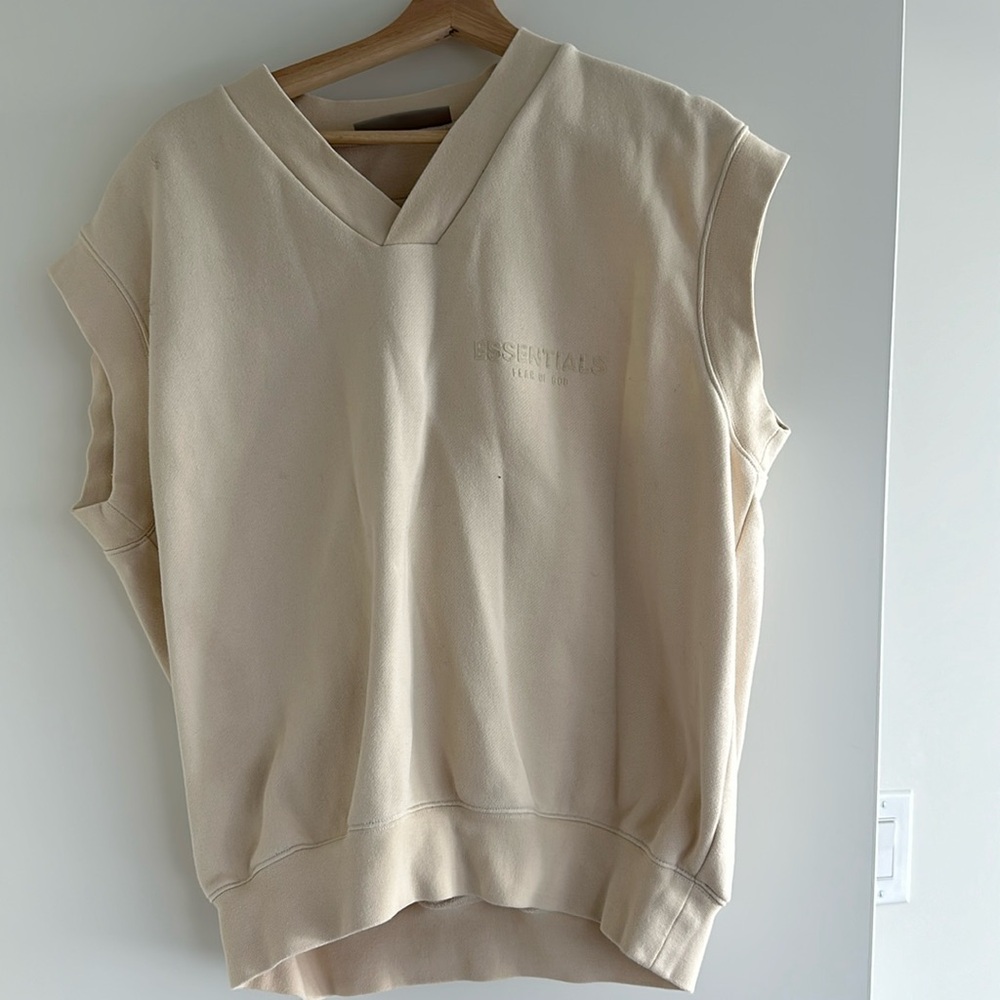 Essentials V Neck Sleeveless Sweater